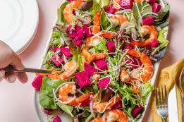 Dragon Fruit Salad with Prawns