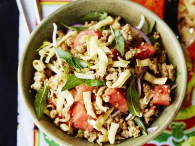 Chicken and Watermelon Noodle Salad