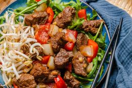 One Pan Vietnamese Shaking Beef (Thit Bo Luc Lac)