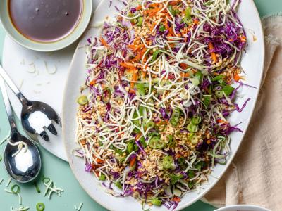 Asian Slaw with Peanuts and Crispy Noodles