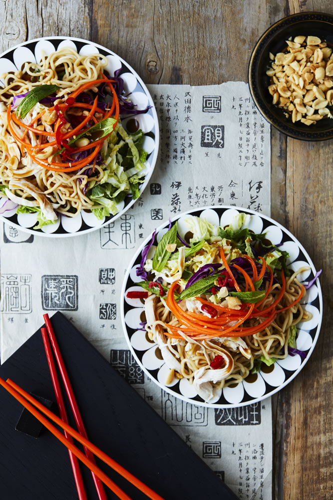 Bang Bang chicken with Asian noodles Chang's Authentic Asian Cooking