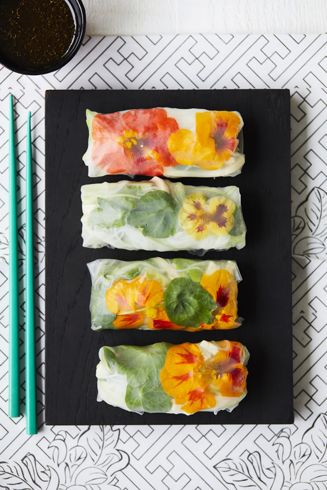 Vegan rice paper shop rolls