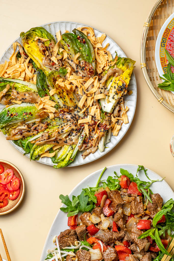 Chinese Lettuce and Mushrooms with Oyster Sauce Chang's Authentic Asian Cooking