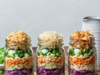 Crispy Noodle Salad with Quinoa in a Jar