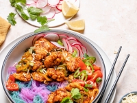 Fried Chicken with Unicorn Noodles