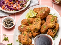 Cabbage and Pork Croquettes with Teriyaki Sauce