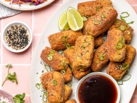 Cabbage and Pork Croquettes with Teriyaki Sauce